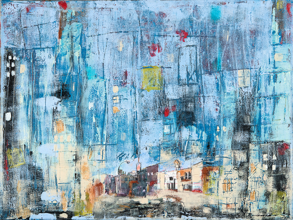 Brooklyn Blues      25x20inches <br />Oil on canvas- SOLD